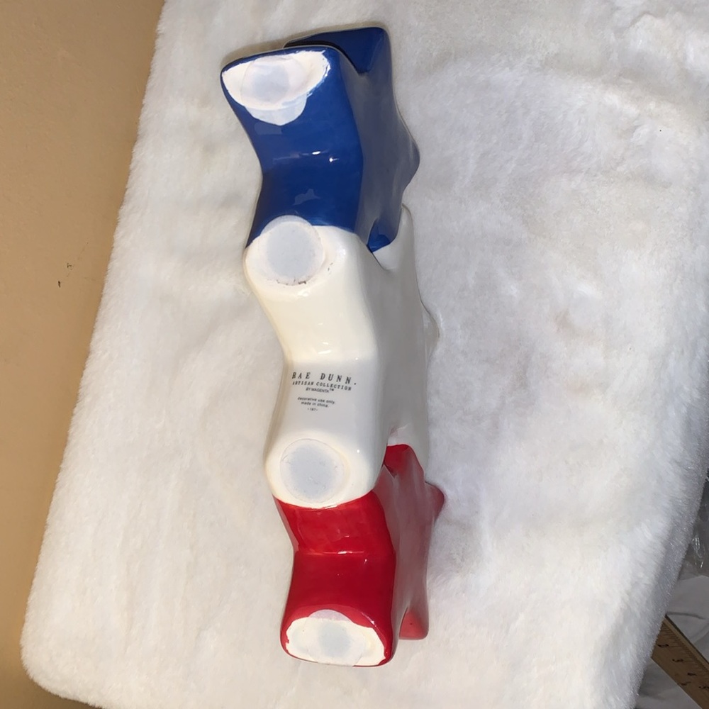 🪻 Rae Dunn Artisan Collection Red, White, Blue Star Decor America USA NWOT - Picture 7 of 9